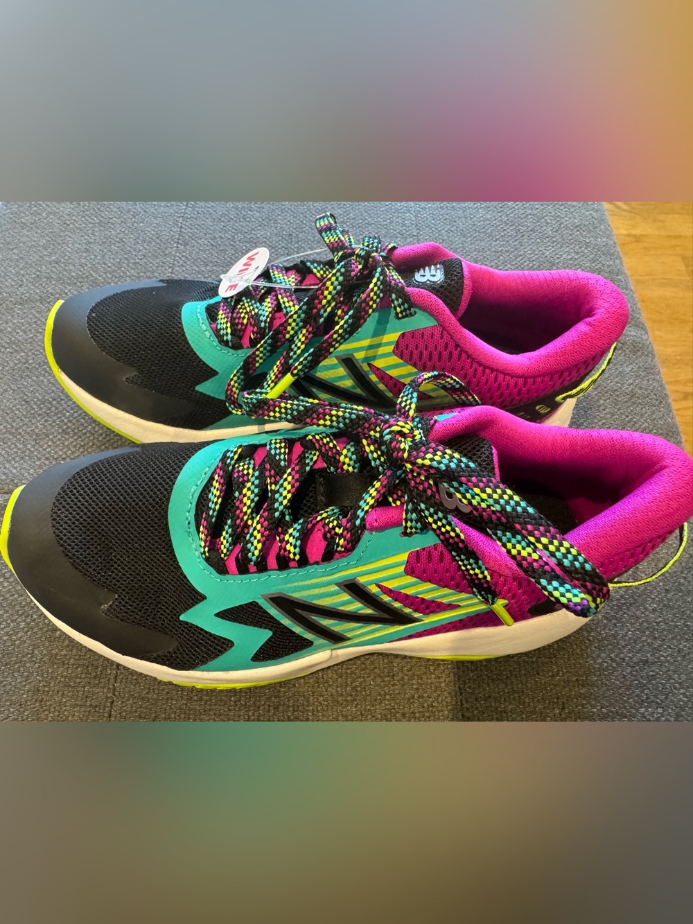 New Balance Women’s Athletic Shoes - Teal & Pink with Multicolor Laces NWT